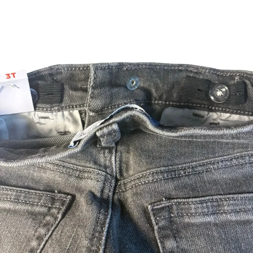 Old Navy 360 Stretch Skinny Jeans Toddler Boys 3T Black Gray Wash New